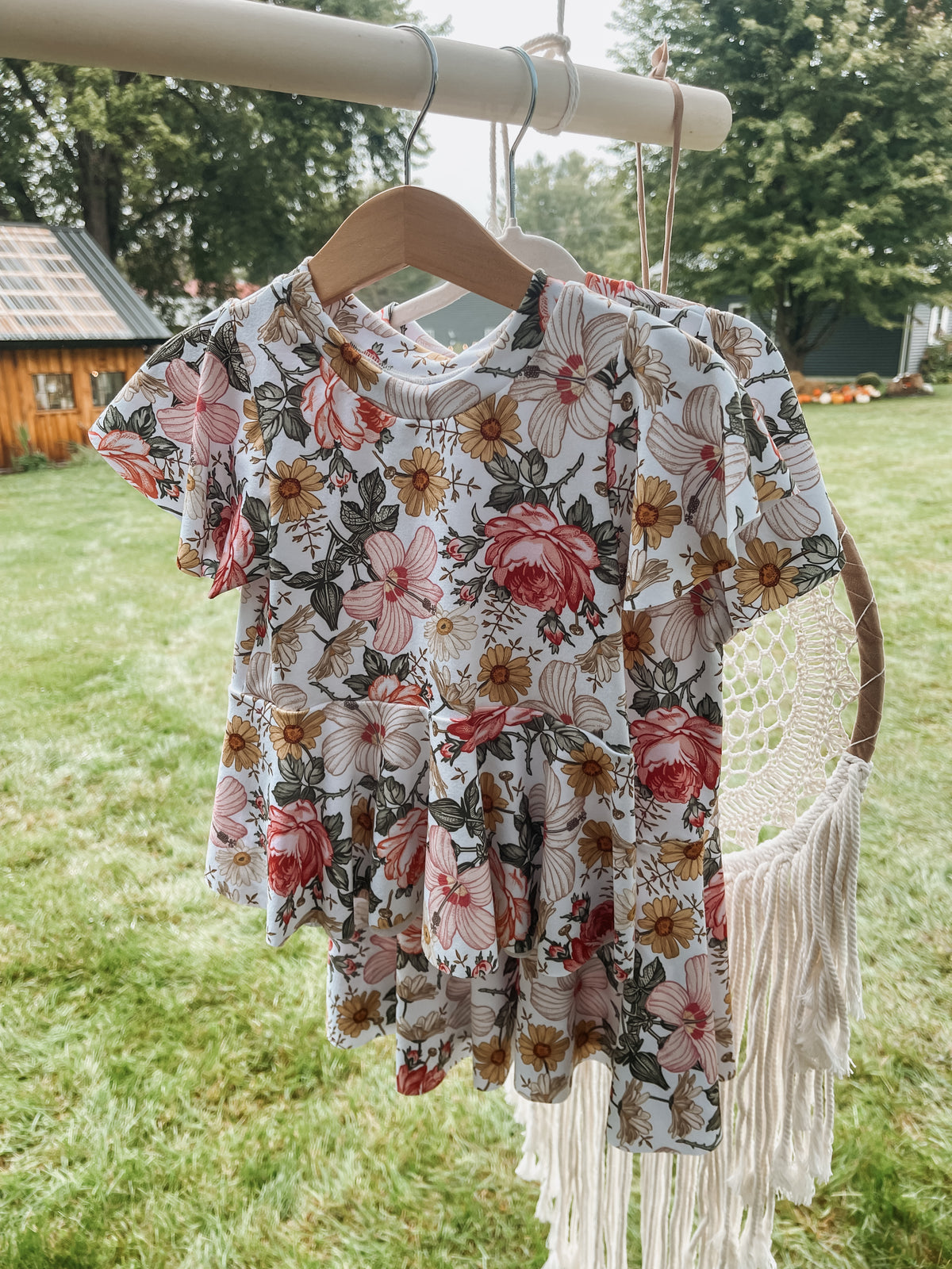 Vintage Floral Peplum