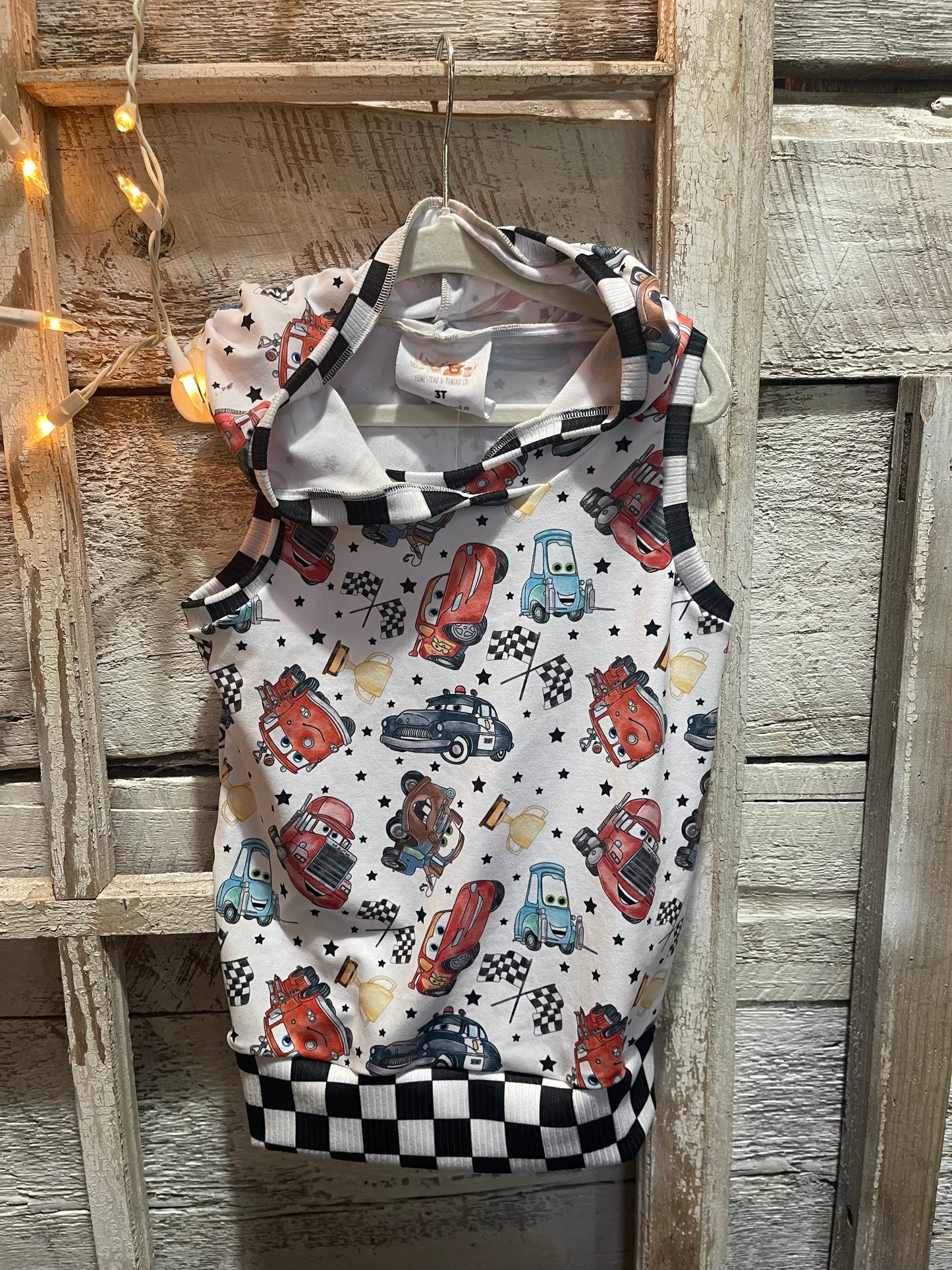 Cars Hooded Tank
