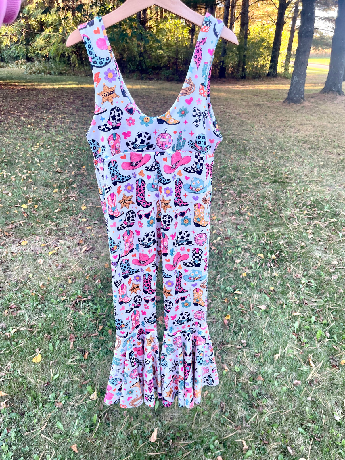 Cowgirl Bell Bottom Romper