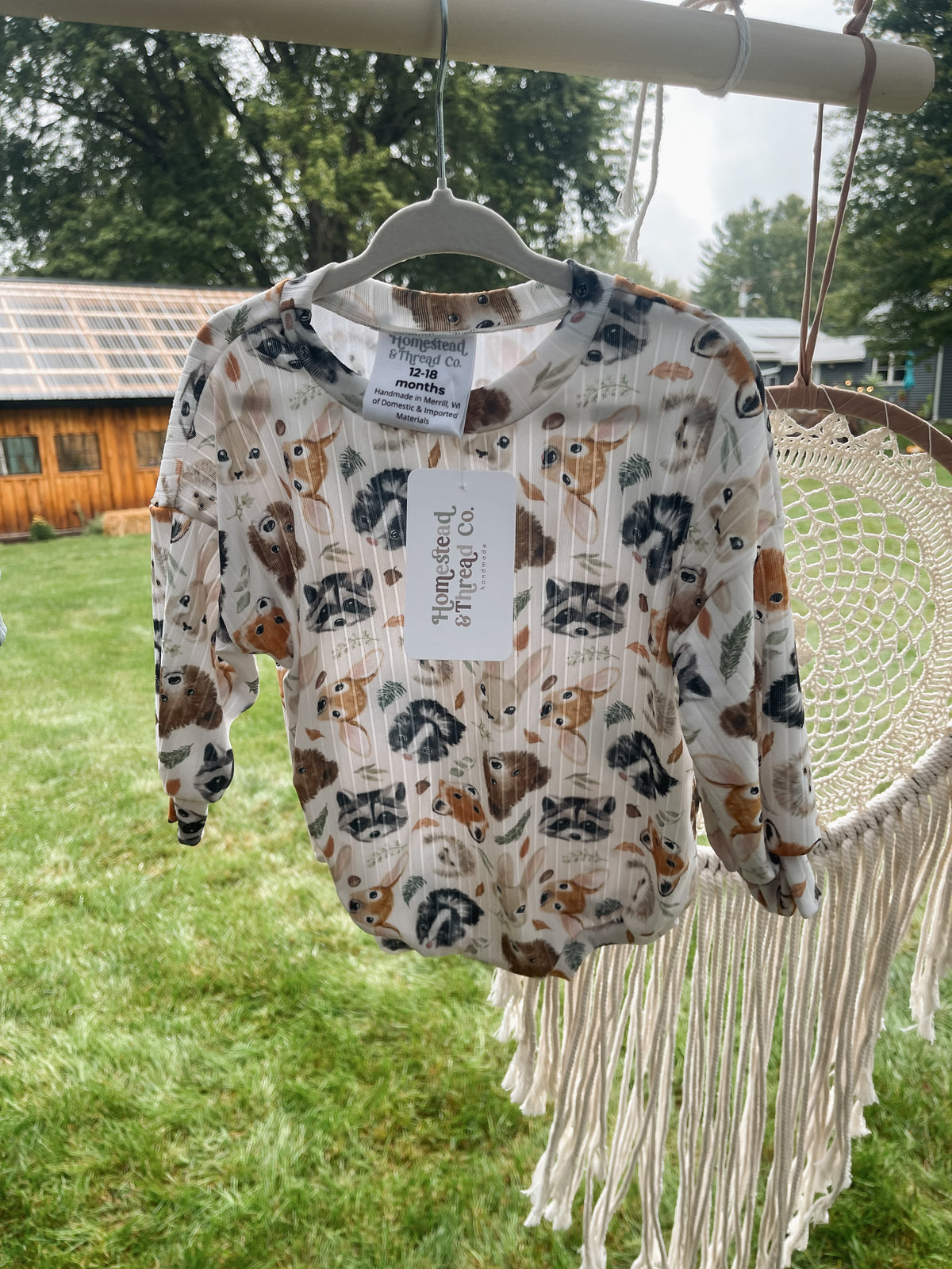 Forest Friends Sweater Romper
