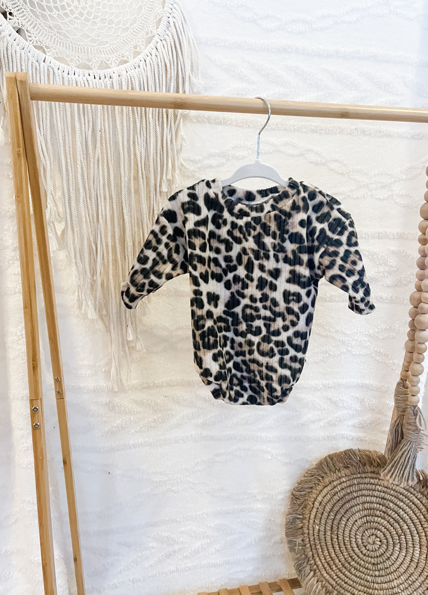 Leopard Sweater Romper