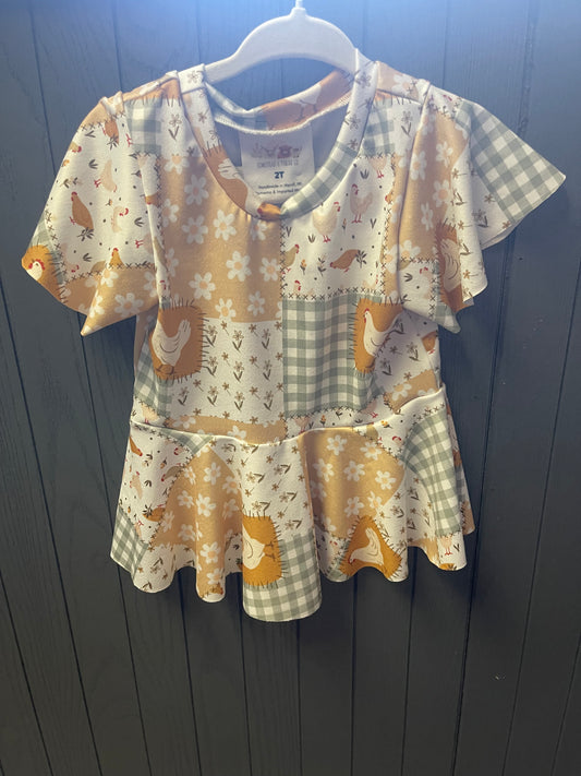 Chicken Peplum Top
