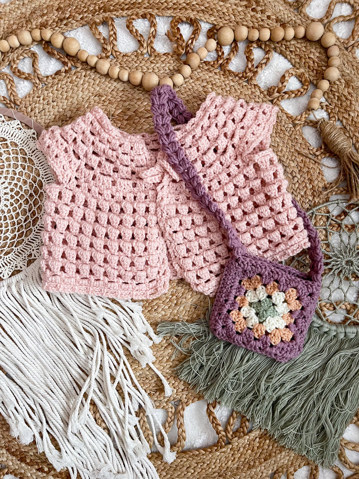 Crochet Granny Square Bitty Bag