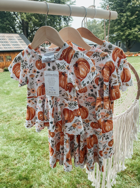 Floral Pumpkin Peplum