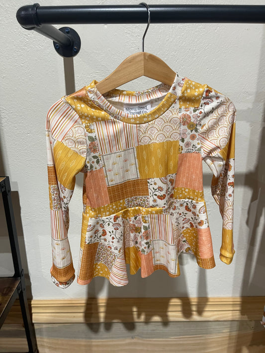Fall Patchwork Peplum