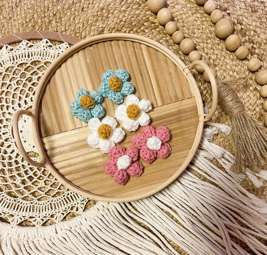 Crochet Daisy Clippies (Set of 2) RTS
