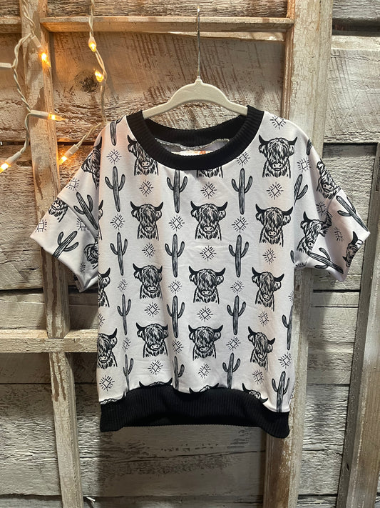 Highland Cow Dolman Top