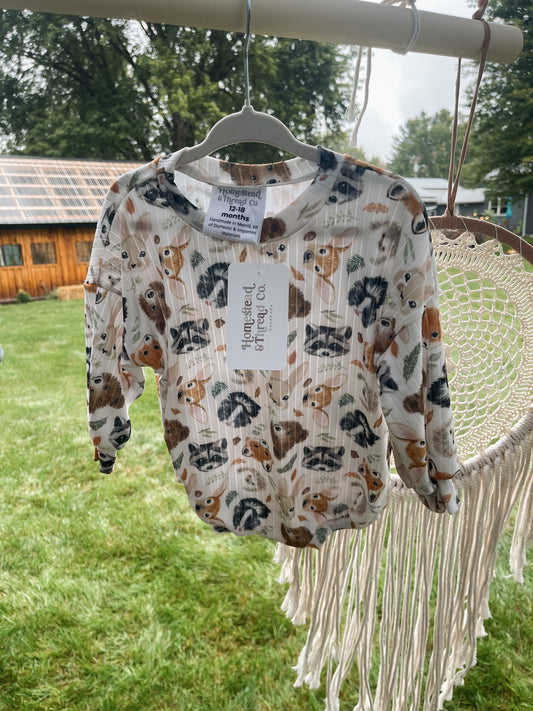 Forest Friends Sweater Romper
