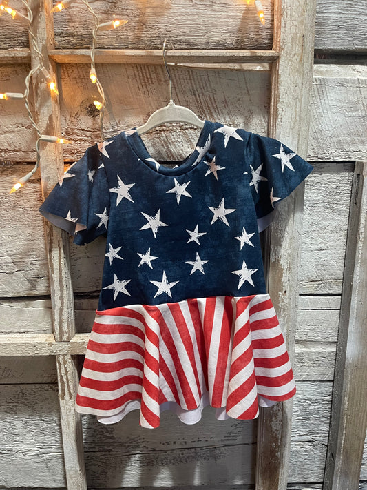 Patriotic Peplum Top